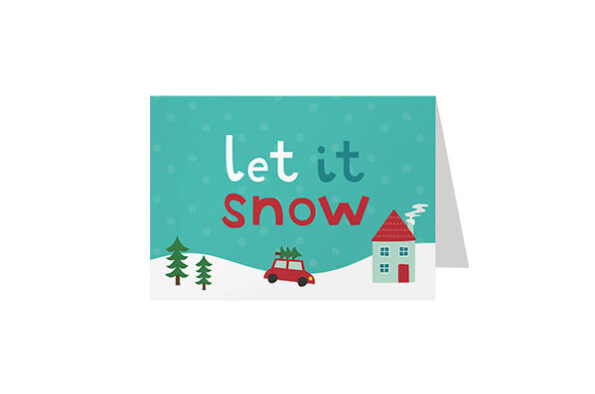 Postkaart Let It Snow